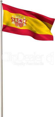 Digitally generated spain national flag