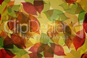 Autumnal leaf pattern in warm tones