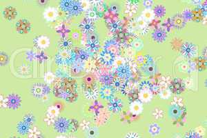 Digitally generated girly floral design