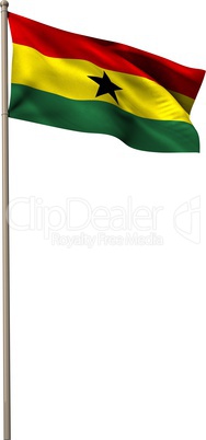 Digitally generated ghana national flag