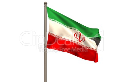 Digitally generated iran national flag