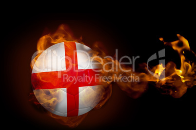 Fire surrounding england ball