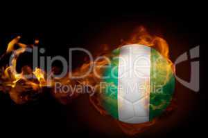 Fire surrounding nigeria ball