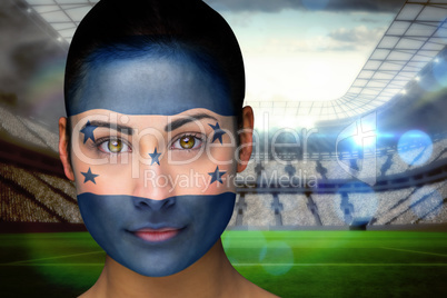 Beautiful honduras fan in face paint