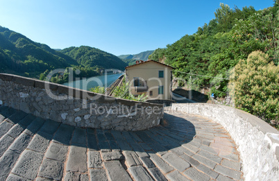 Devils Bridge Fisheye View, Lucca