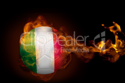 Fire surrounding italy ball