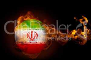 Fire surrounding iran ball