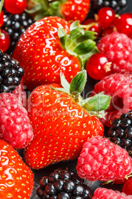 Variety of different berries