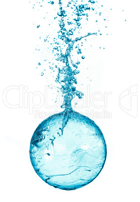 Splash water ball isolated