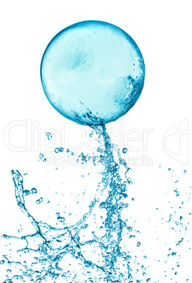 Splash water ball isolated