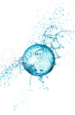 Splash water ball isolated