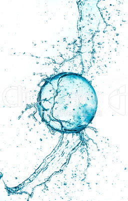 Splash water ball isolated