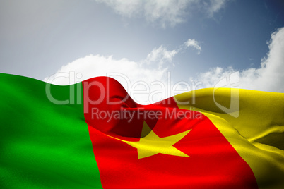 Cameroon flag waving