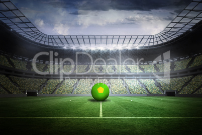 Bright green and yellow football