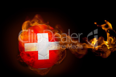 Fire surrounding switzerland ball