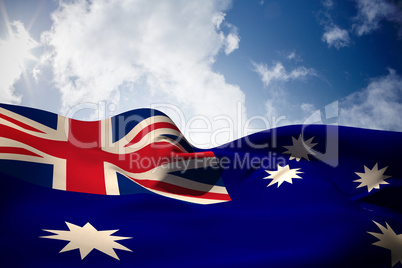 Australia flag waving