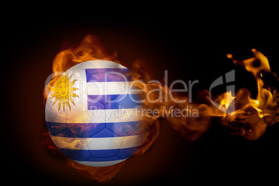 Fire surrounding uruguay ball