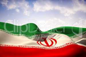 Iran flag waving