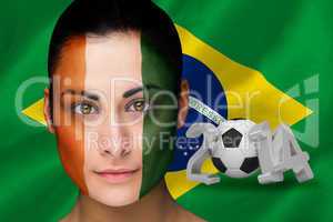 Ivory coast football fan in face paint