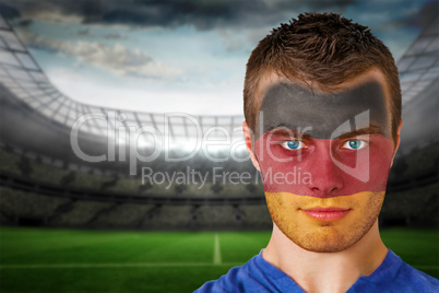 German football fan in face paint