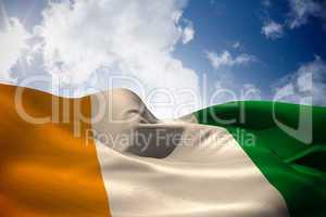 Ivory coast flag waving