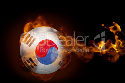 Fire surrounding korea republic ball