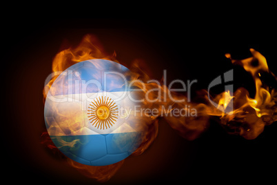 Fire surrounding argentina ball