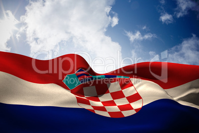 Croatia flag waving