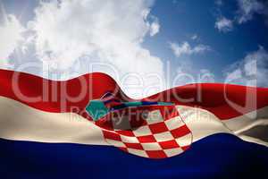 Croatia flag waving