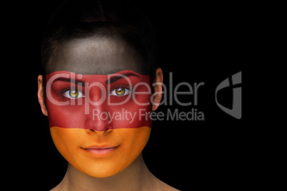 German football fan in face paint