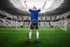 Football player celebrating a win