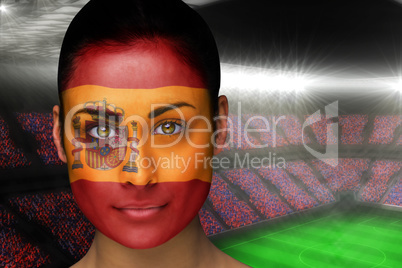 Beautiful spain fan in face paint