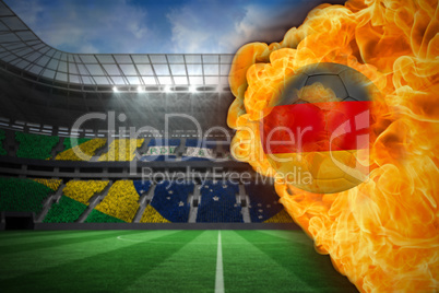 Fire surrounding germany flag football
