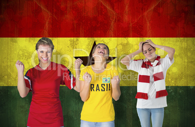 Various football fans