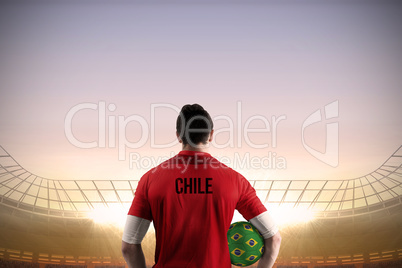 Chile football player holding ball