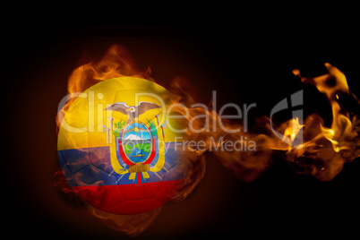 Fire surrounding ecuador ball