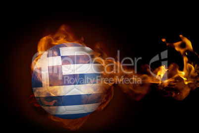 Fire surrounding greece ball