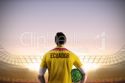 Ecuador football player holding ball