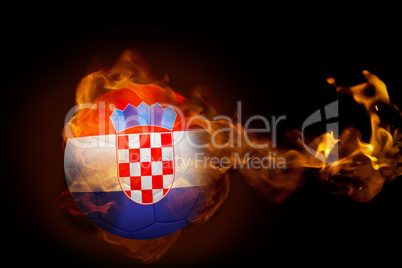 Fire surrounding croatia ball