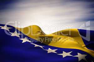Bosnia flag waving