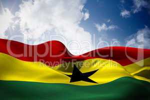 Ghana flag waving
