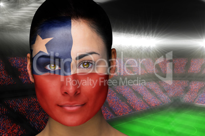 Beautiful chile fan in face paint