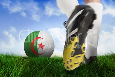 Football boot kicking iran ball