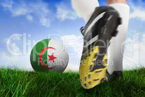 Football boot kicking iran ball