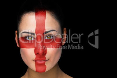 England football fan in face paint