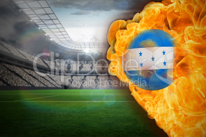 Fire surrounding honduras flag football