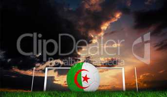 Composite image of football in algeria colours