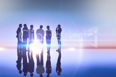 Composite image of business colleagues standing