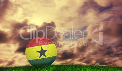 Composite image of football in ghana colours