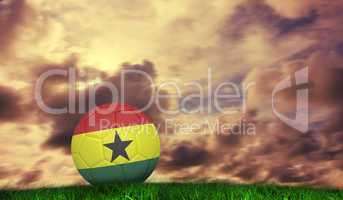 Composite image of football in ghana colours